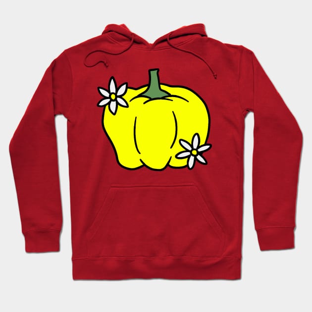 Yellow Bell Pepper With Blossoms Hoodie by saradaboru